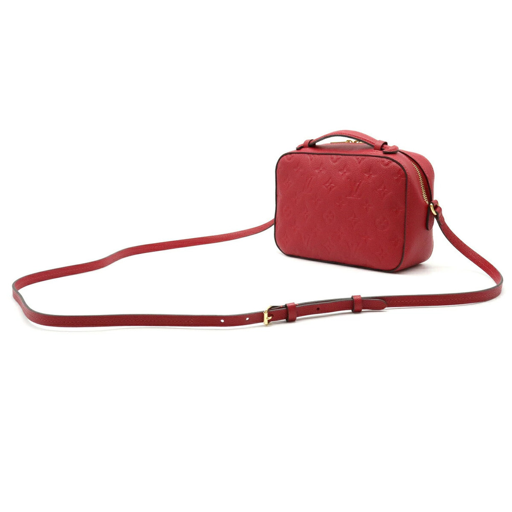 Louis Vuitton Saintonge Crossbody Red Bag Monogram Shoulder Empreinte Tassel Red